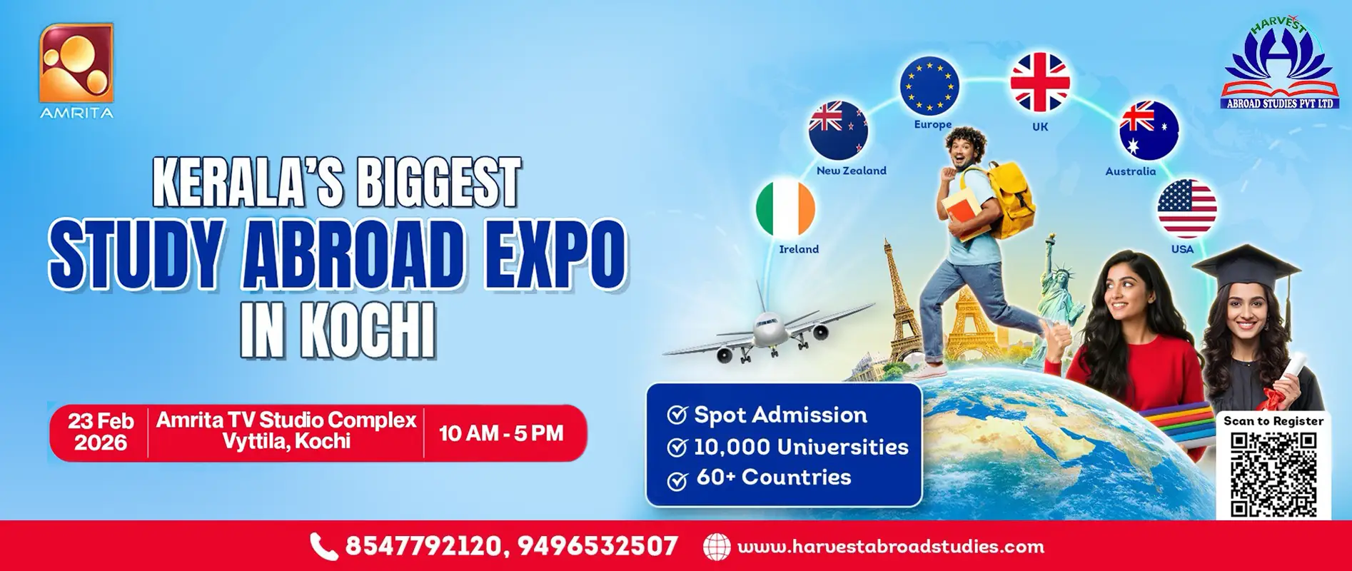 Harvest Abroad Studies-Amrita TV Study Abroad Expo
